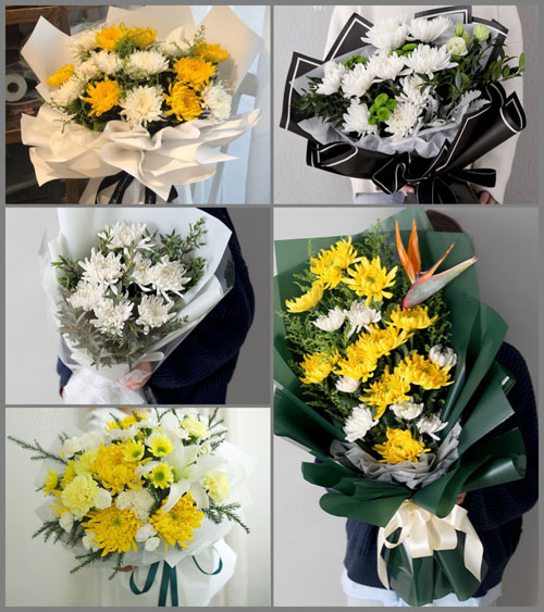 河南南阳卧龙区陆营镇吕西村白事花束代送